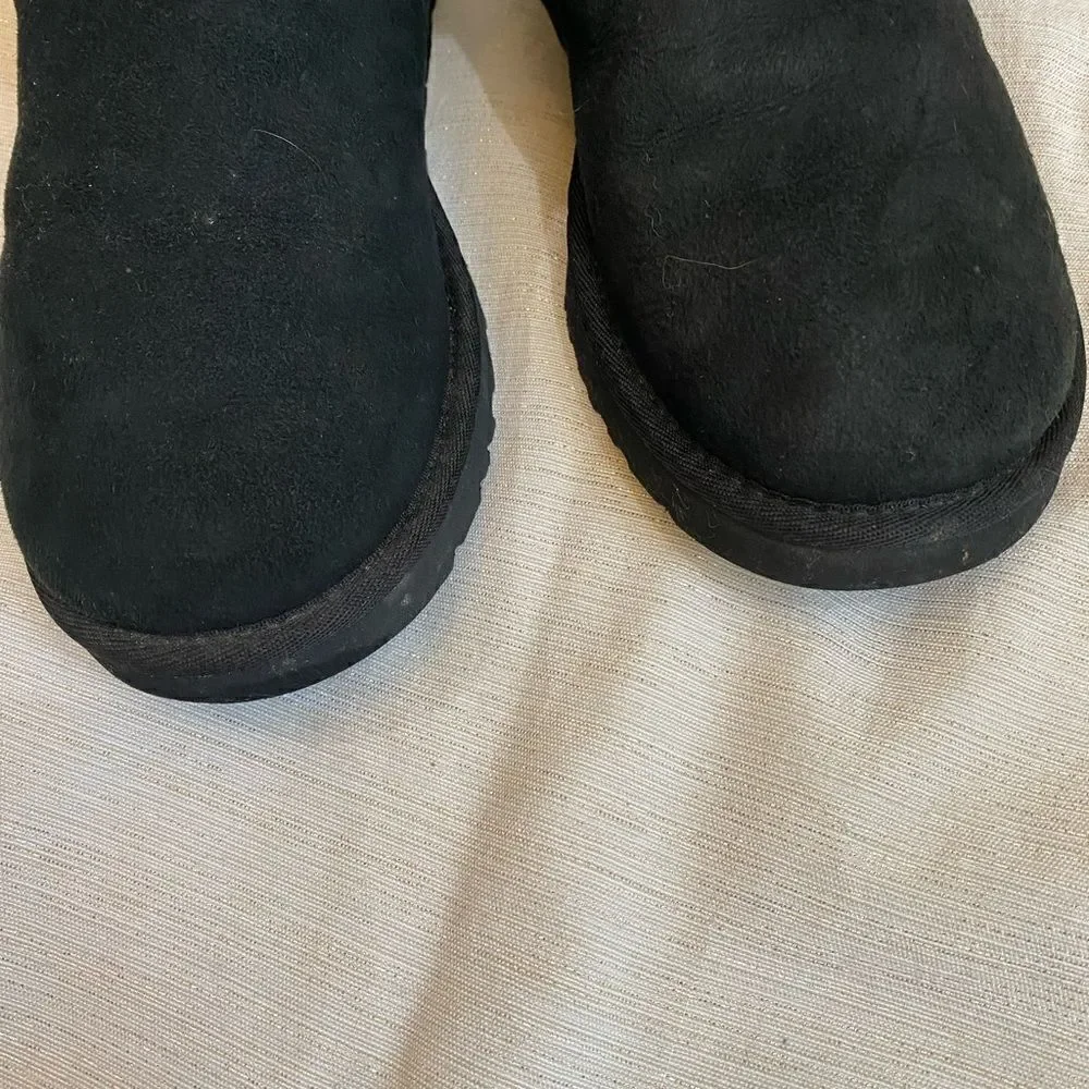UGG Triple Botton Black Boots Women Size 8